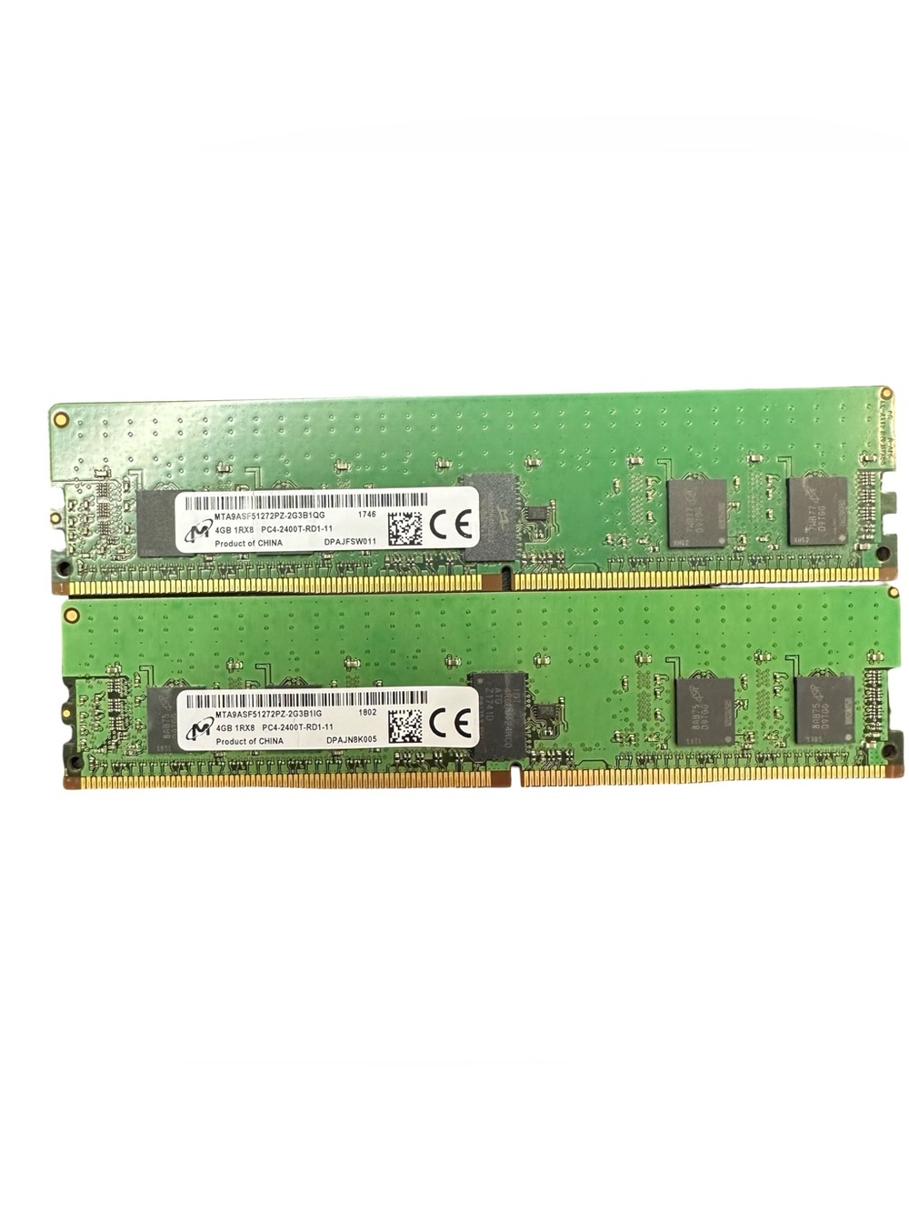 8GB DDR4-2400 ECC Registered RAM — 2x 4GB Micron